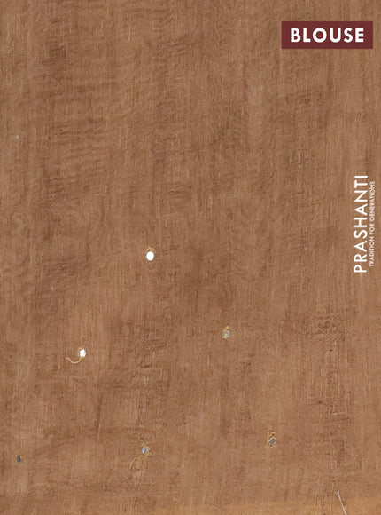 Semi linen saree sandal with allover madhubani prints & mirror work