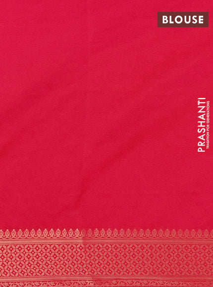 Semi soft silk saree pink with allover zari woven checked pattern and zari woven butta border