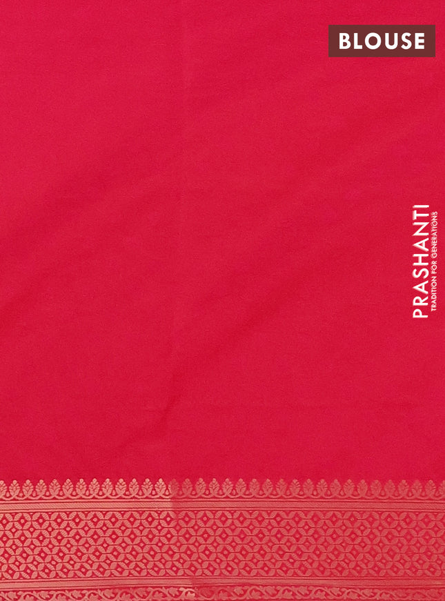 Semi soft silk saree pink with allover zari woven checked pattern and zari woven butta border