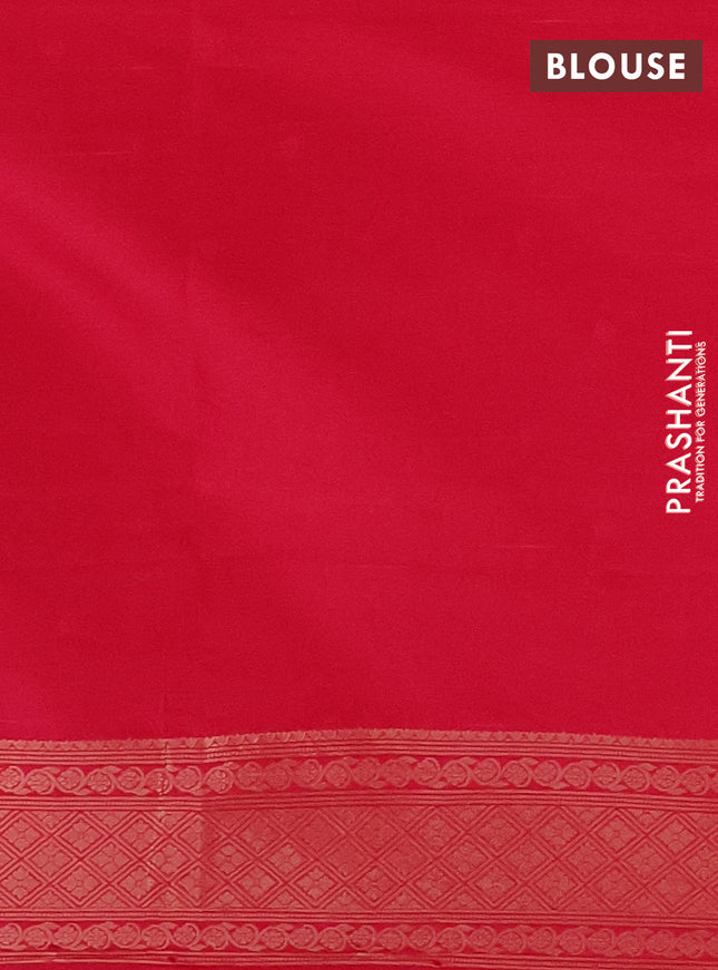 Semi soft silk saree pink with allover zari woven checked pattern and zari woven butta border