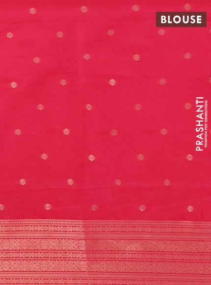 Semi soft silk saree pink with allover zari weaves and zari woven butta border