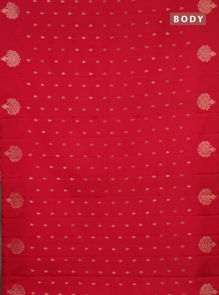 Semi soft silk saree pink with allover zari woven buttas and zari woven butta border