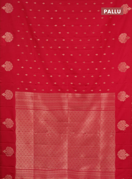 Semi soft silk saree pink with allover zari woven buttas and zari woven butta border