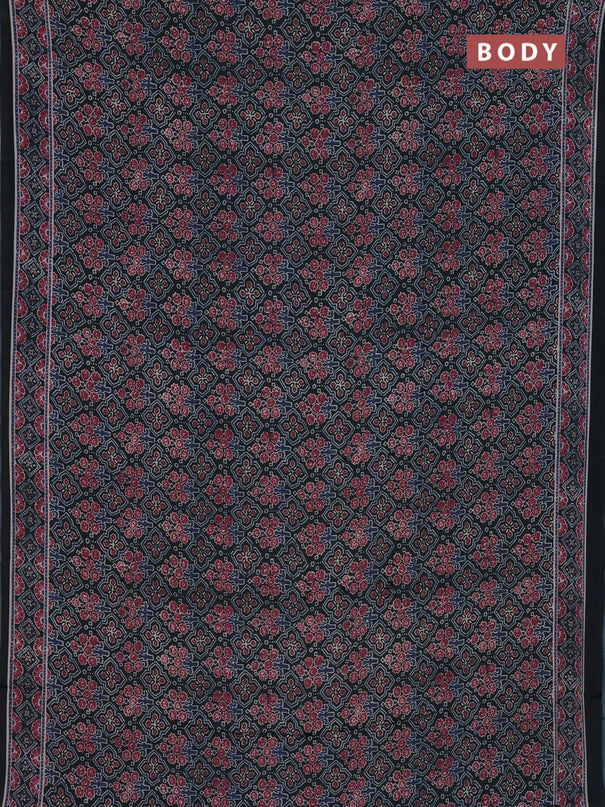 Semi crepe saree green with allover prints and printed border