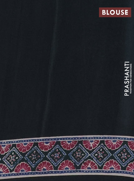 Semi crepe saree green with allover prints and printed border