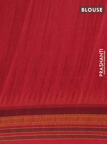 Semi crepe saree blue and maroon with floral digital prints and printed border