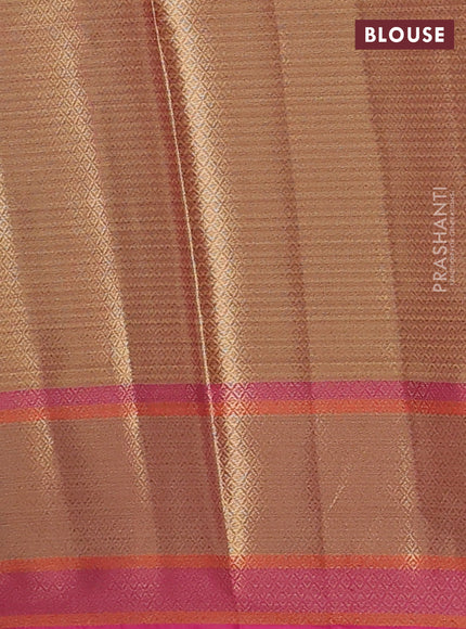 Banarasi semi dupion silk saree teal bluish green and pink with zari woven buttas and zari woven paithani style border