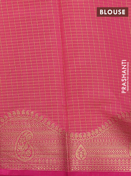 Banarasi semi dupion silk saree dual shade of greenish purple and pink with zari woven paisley buttas and zari woven border