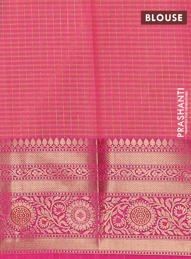Banarasi semi dupion silk saree dual shade of greenish purple and pink with zari woven buttas and zari woven border