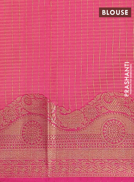 Banarasi semi dupion silk saree mustard yellow and pink with zari woven paisley buttas and zari woven border