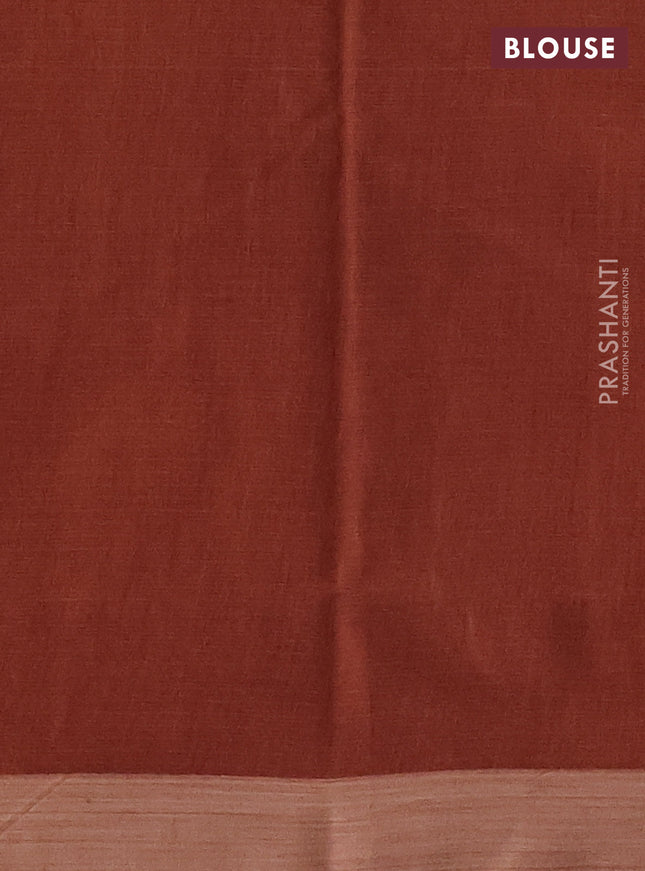 Kota silk cotton saree pastel violet and mustard yellow with allover block prints and printed border