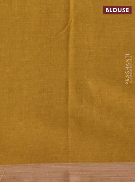 Kota silk cotton saree wine shade and rust shade with allover block prints and printed border