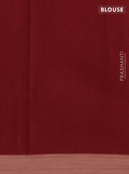 Kota silk cotton saree black and maroon with allover block prints and simple border