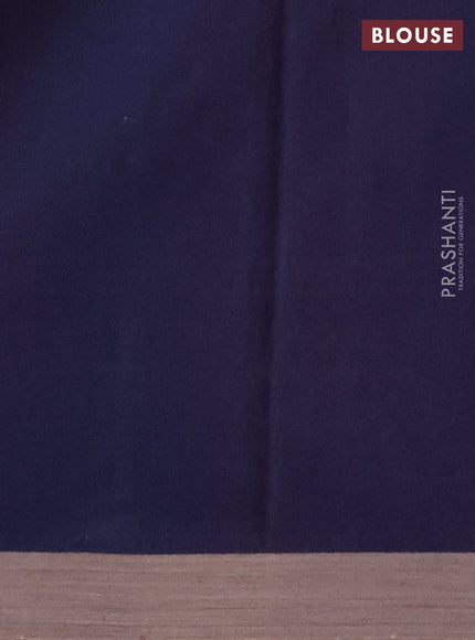 Kota silk cotton saree maroon and blue with allover block prints and simple border