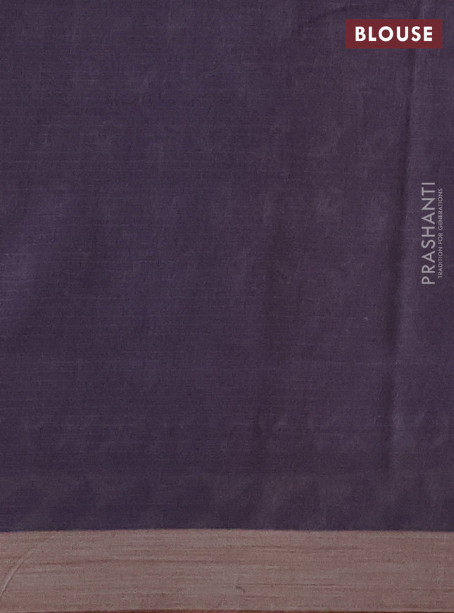 Kota silk cotton saree maroon and grey shade with allover block prints and simple border