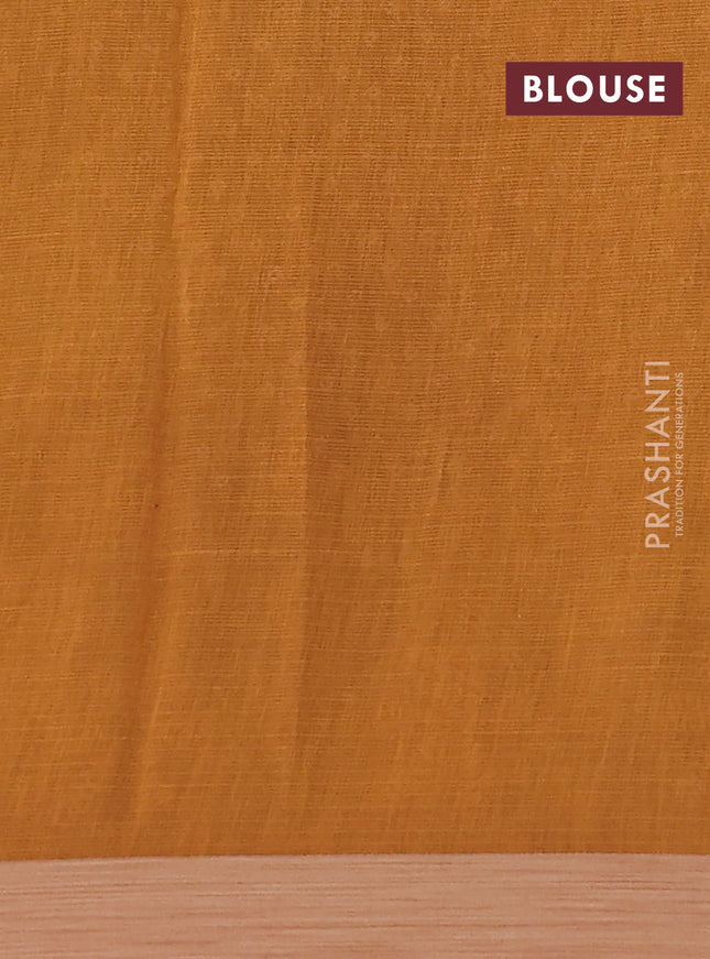 Kota silk cotton saree wine shade and dark mustard with allover block prints and simple border