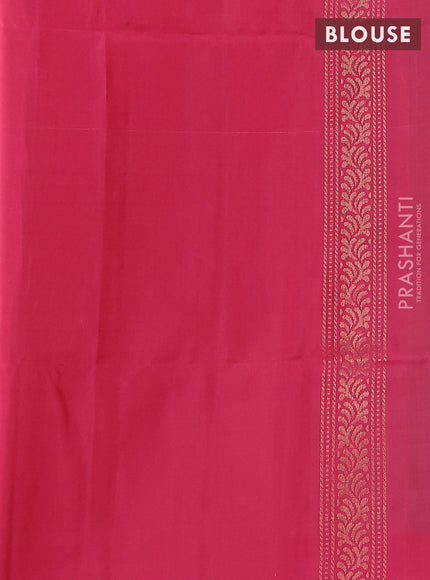 Pure soft silk saree teal green and peach pink with allover checked pattern & zari buttas and simple border