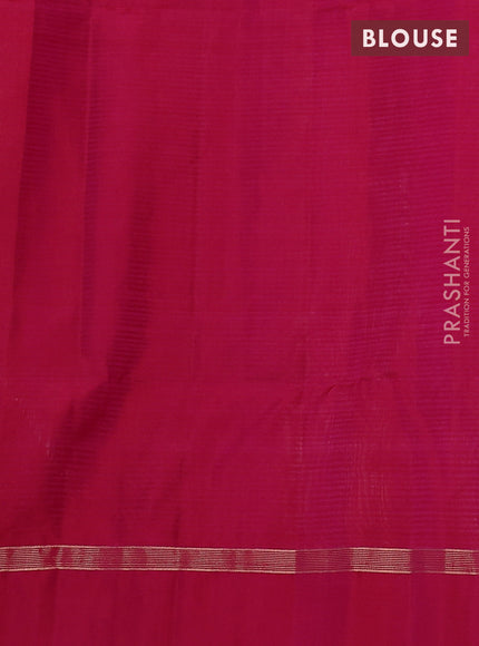 Pure soft silk saree cream and pink with allover zari weaves and zari woven simple border