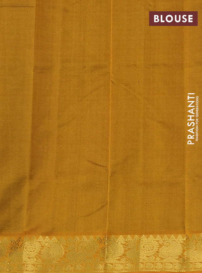 Silk cotton saree black and mustard yellow with allover vairaosi pattern and zari woven border