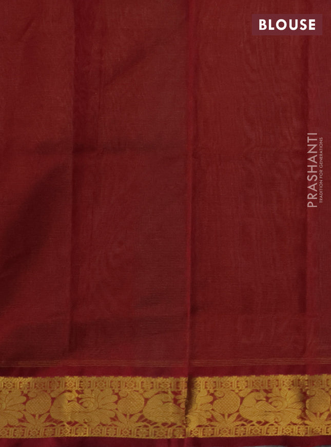 Silk cotton saree grey and maroon with allover vairaosi pattern and zari woven border