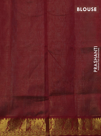 Silk cotton saree teal green and maroon with allover vairaosi pattern and zari woven border