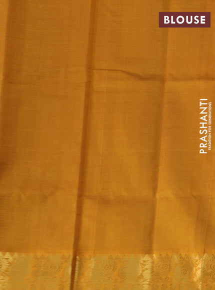 Silk cotton saree coffee brown and magenta pink with allover vairaosi pattern and zari woven border