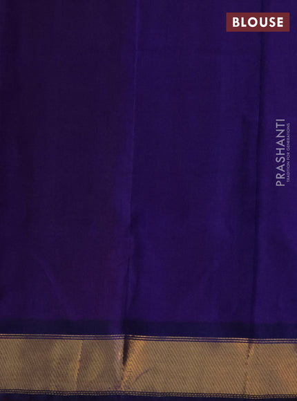 Silk cotton saree pink and blue with zari woven buttas and zari woven border