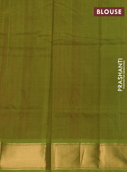 Silk cotton saree maroon and light green with zari woven coin buttas and zari woven border