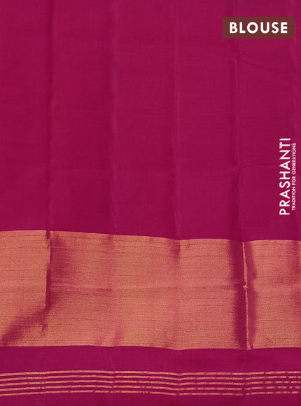 Rajkot patola silk saree green and pink with plain body and ikat woven zari border