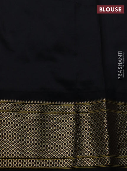 Pure paithani silk saree red and black with annam zari woven buttas and zari woven korvai border