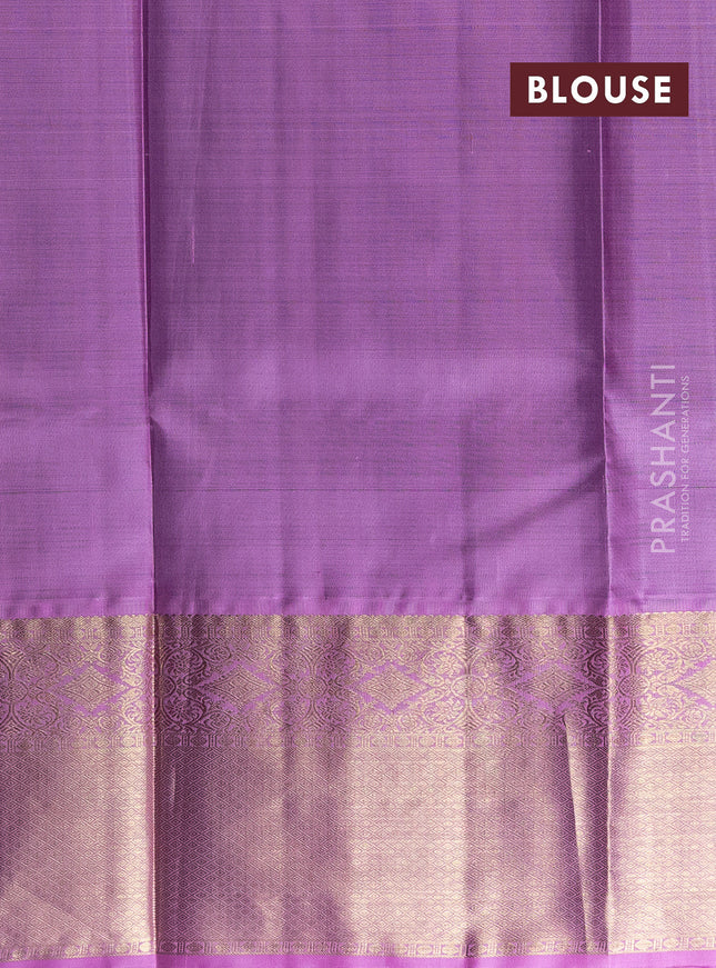 Pure silk lehenga dhawani blue and lotus pink with allover zari checks & buttas and rich zari woven korvai border