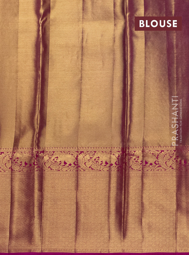 Pure silk tissue lehenga dhawani multi colour and pink with allover zari woven brocade weaves and long rich zari woven border