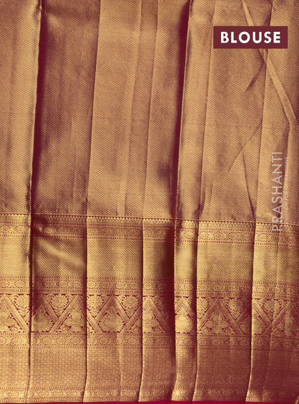 Pure silk tissue lehenga dhawani gold and pink with allover zari woven floral brocade weaves and long rich zari woven border