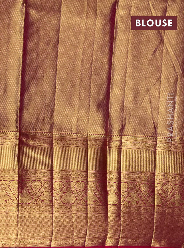 Pure silk tissue lehenga dhawani gold and pink with allover zari woven floral brocade weaves and long rich zari woven border