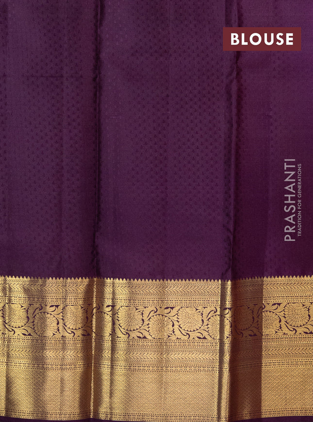 Pure silk lehenga dhawani orange and wine shade with allover zari woven elephant brocade weaves and long rich zari woven border