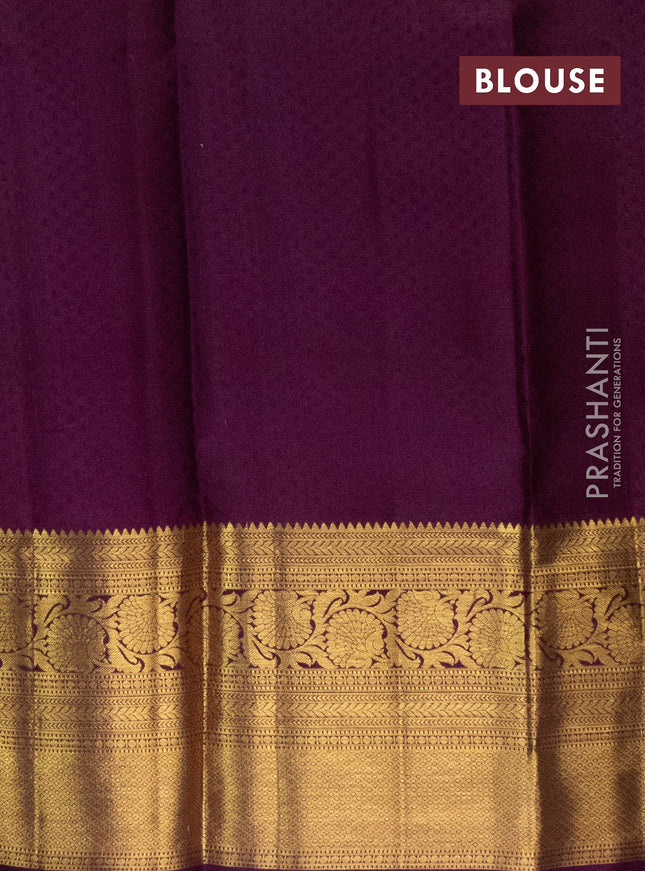 Pure silk lehenga dhawani mustard yellow and wine shade with allover zari woven elephant brocade weaves and long rich zari woven border