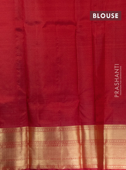 Pure silk lehenga dhawani teal green shade and maroon with zari woven buttas and long rich zari woven korvai border