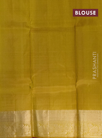 Pure silk lehenga dhawani maroon and dark mustard with zari woven paisley buttas and rich zari woven border