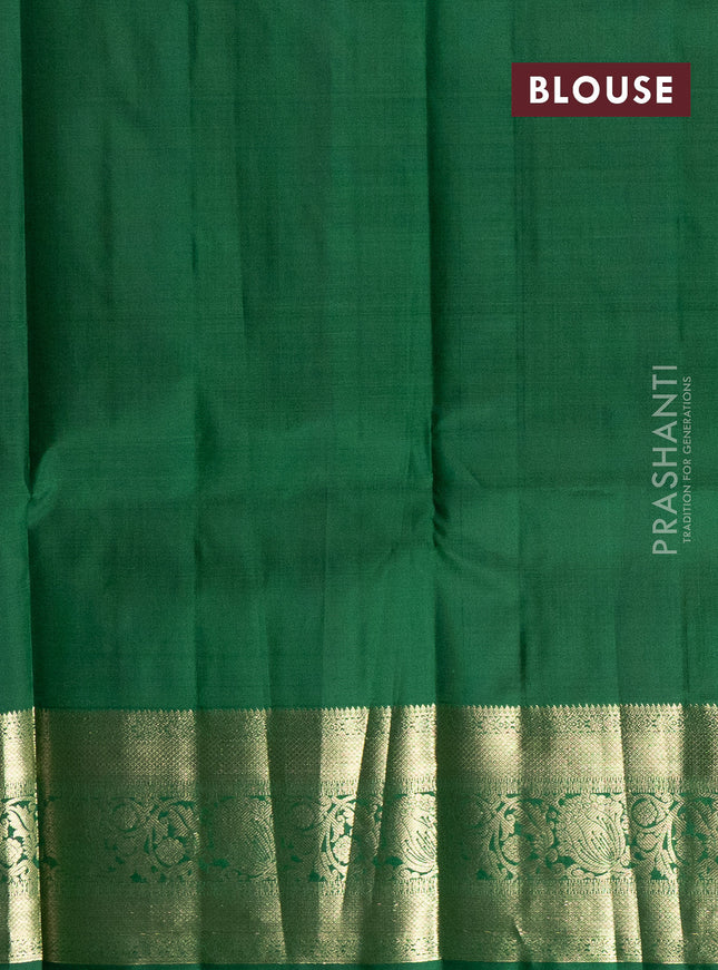 Pure silk lehenga dhawani red and green with zari woven buttas and rich zari woven border