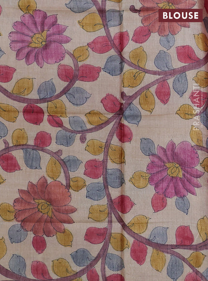 Mangalgiri silk cotton saree maroon and beige with plain body and long rettapet silver zari woven border