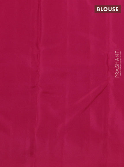 Kanchipuram silk saree pink with zari woven buttas and rich thread & zari woven border