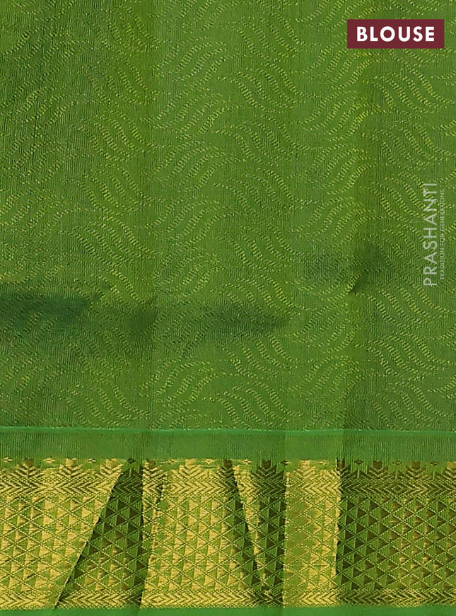 Silk cotton saree blue and light green with allover self emboss jacquard and zari woven border