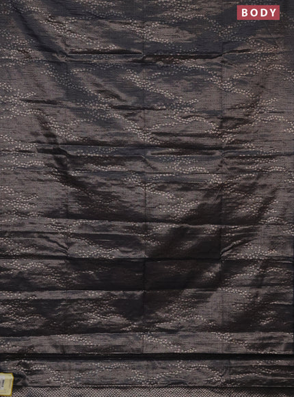 Banarasi matka tissue saree black with allover zari woven brocade weaves and zari woven border