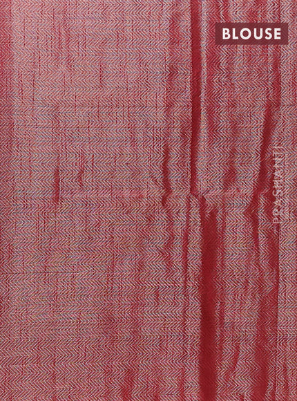 Banarasi matka tissue saree maroon with thread woven buttas and zari woven border