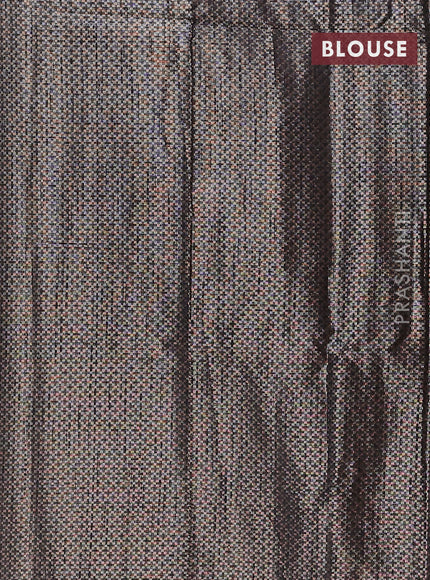 Banarasi matka tissue saree black with allover zari weaves and zari woven border