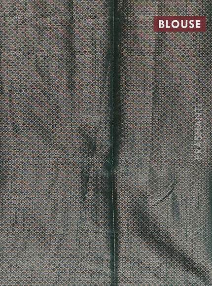 Banarasi matka tissue saree green with allover zari weaves and zari woven border