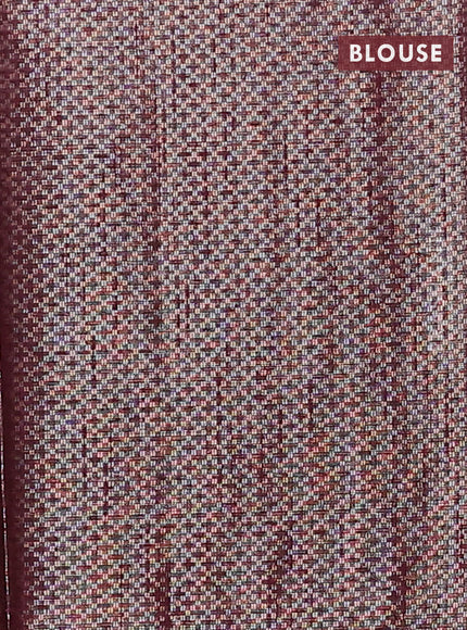 Banarasi matka tissue saree wine shade with allover zari weaves and zari woven border