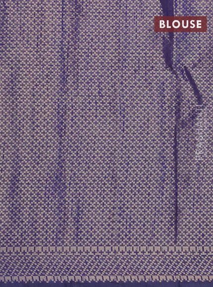 Banarasi matka tissue saree blue with allover thread & zari weaves and zari woven border