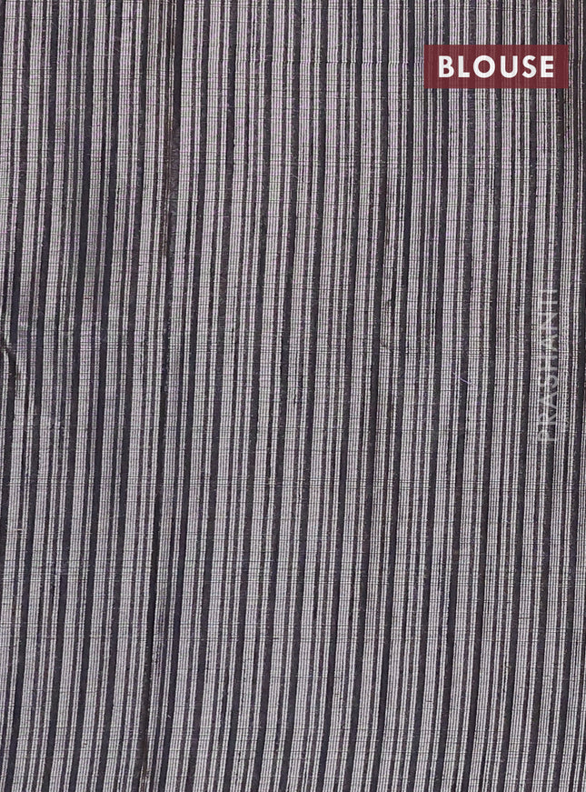 Banarasi matka tissue saree black with thread woven buttas and temple design zari woven border