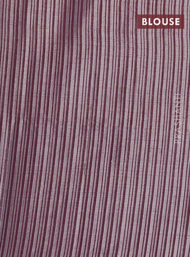 Banarasi matka tissue saree deep maroon with thread woven buttas and temple design zari woven border